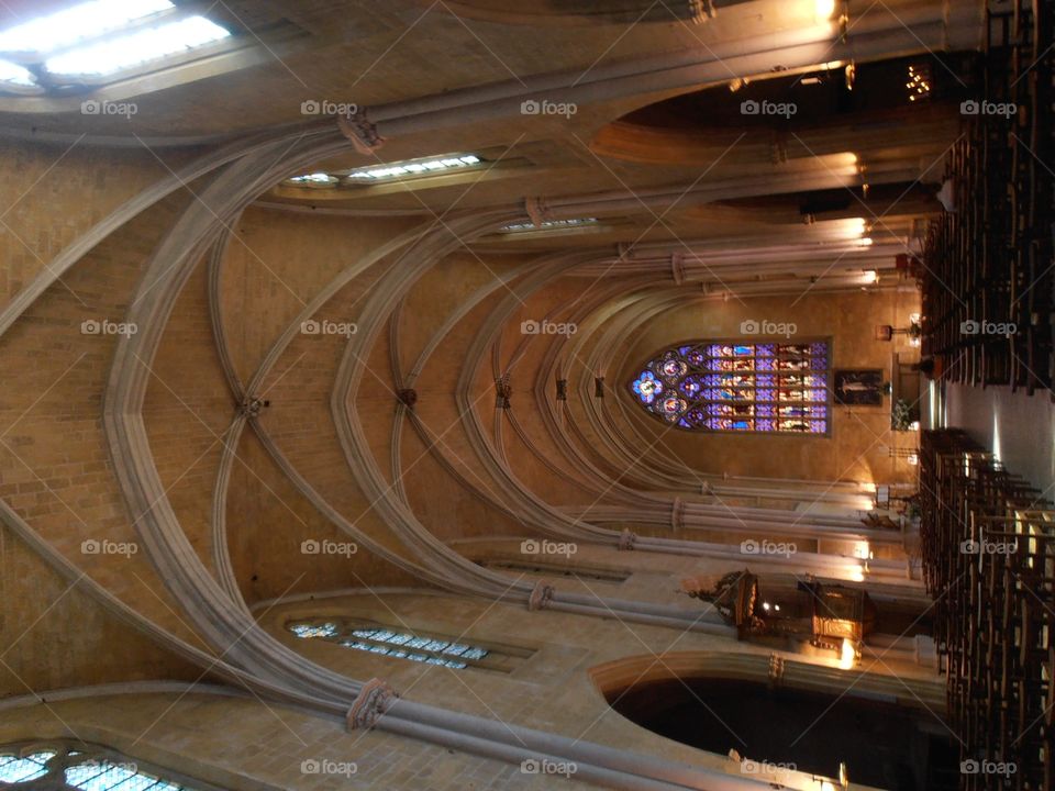 The interior of the church in Marseille 
