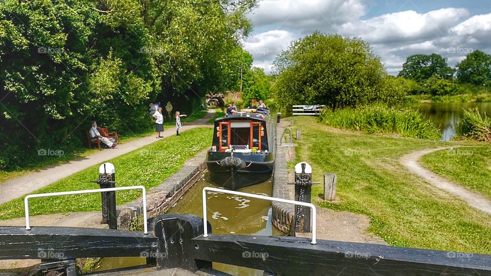 Canal. English canal on a summers day 