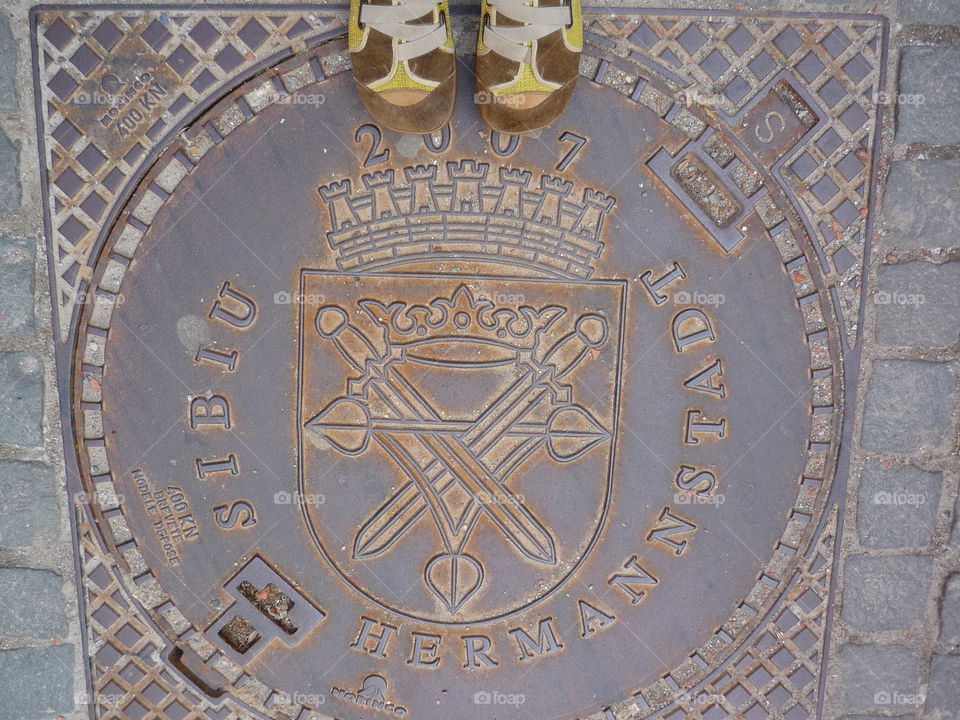 Historical manhole cover