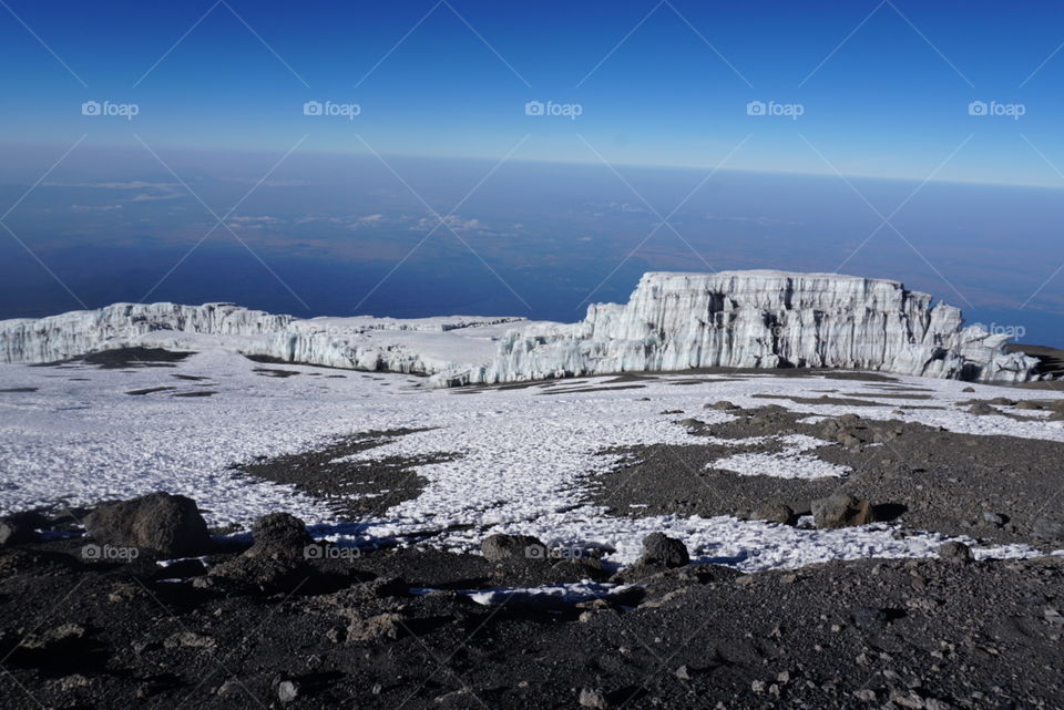 Glacier atop Kilimanjaro 