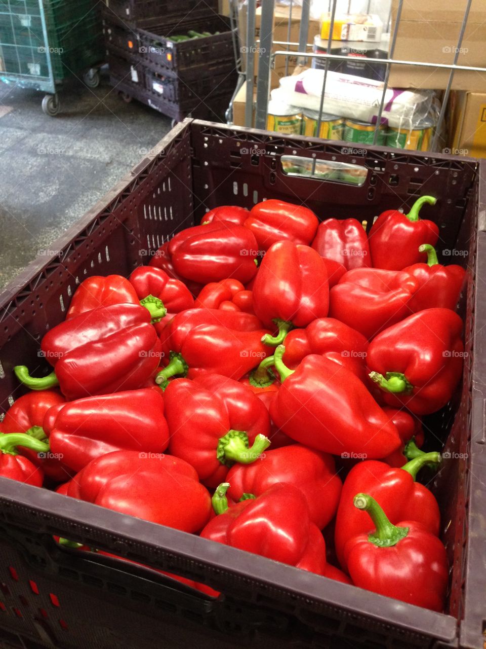Fresh red peppers 