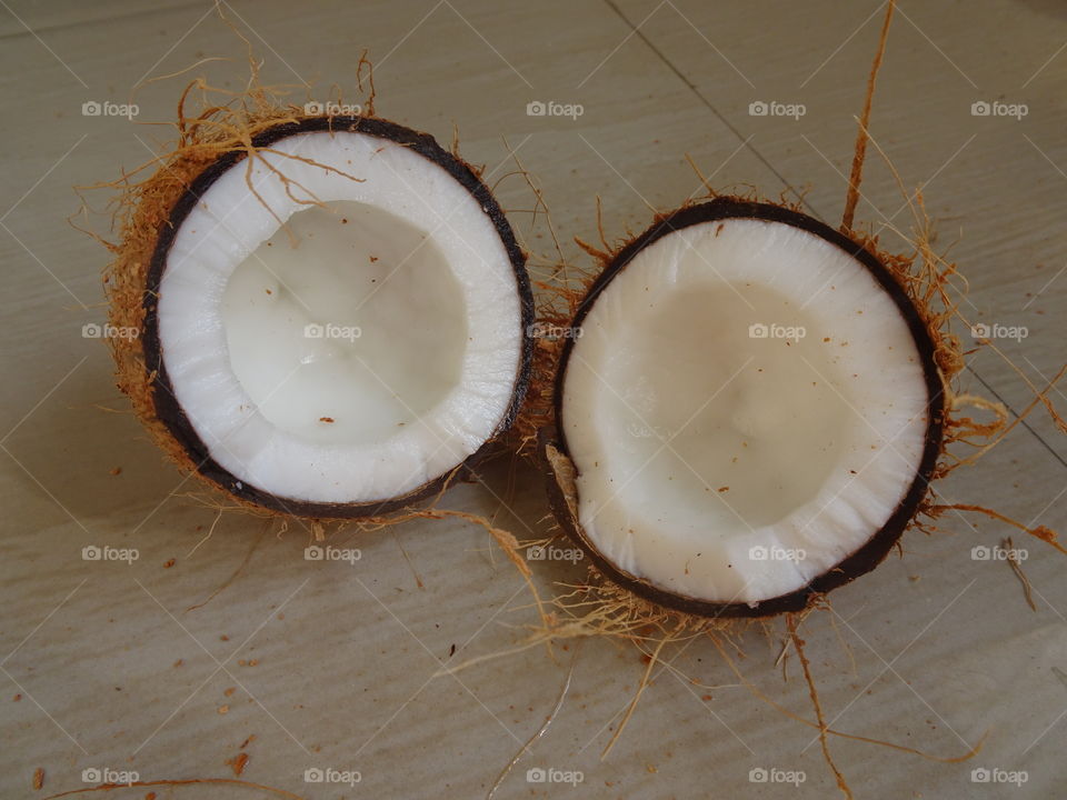broken coconut