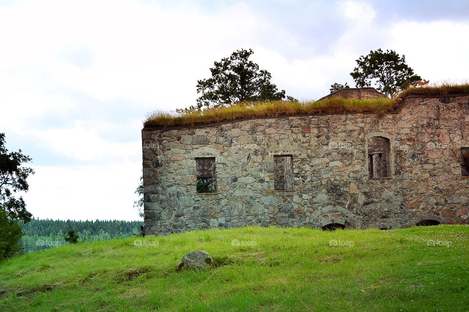 Ruins. Castle ruins in sweden vetlanda