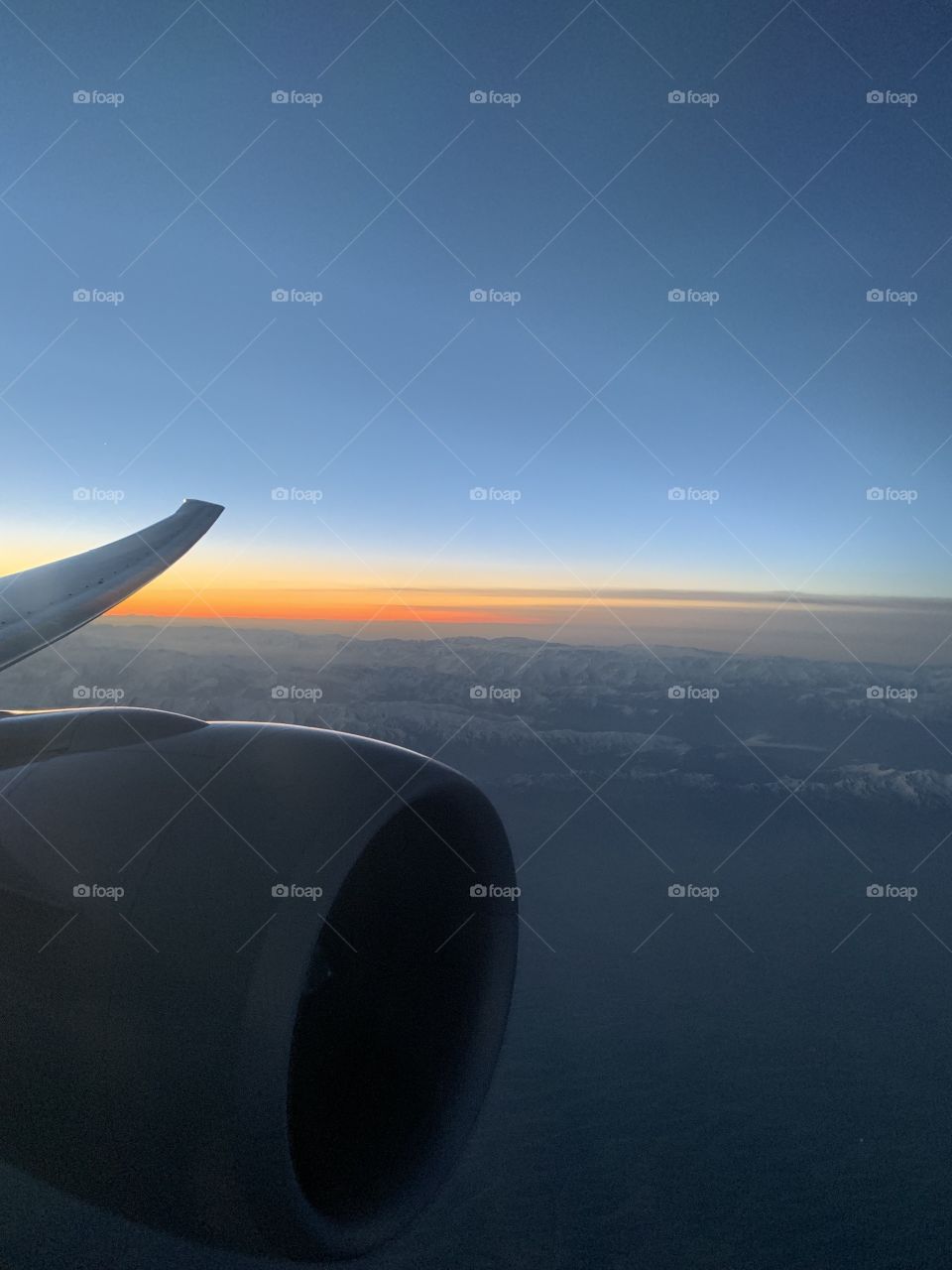 Airplane sunrise