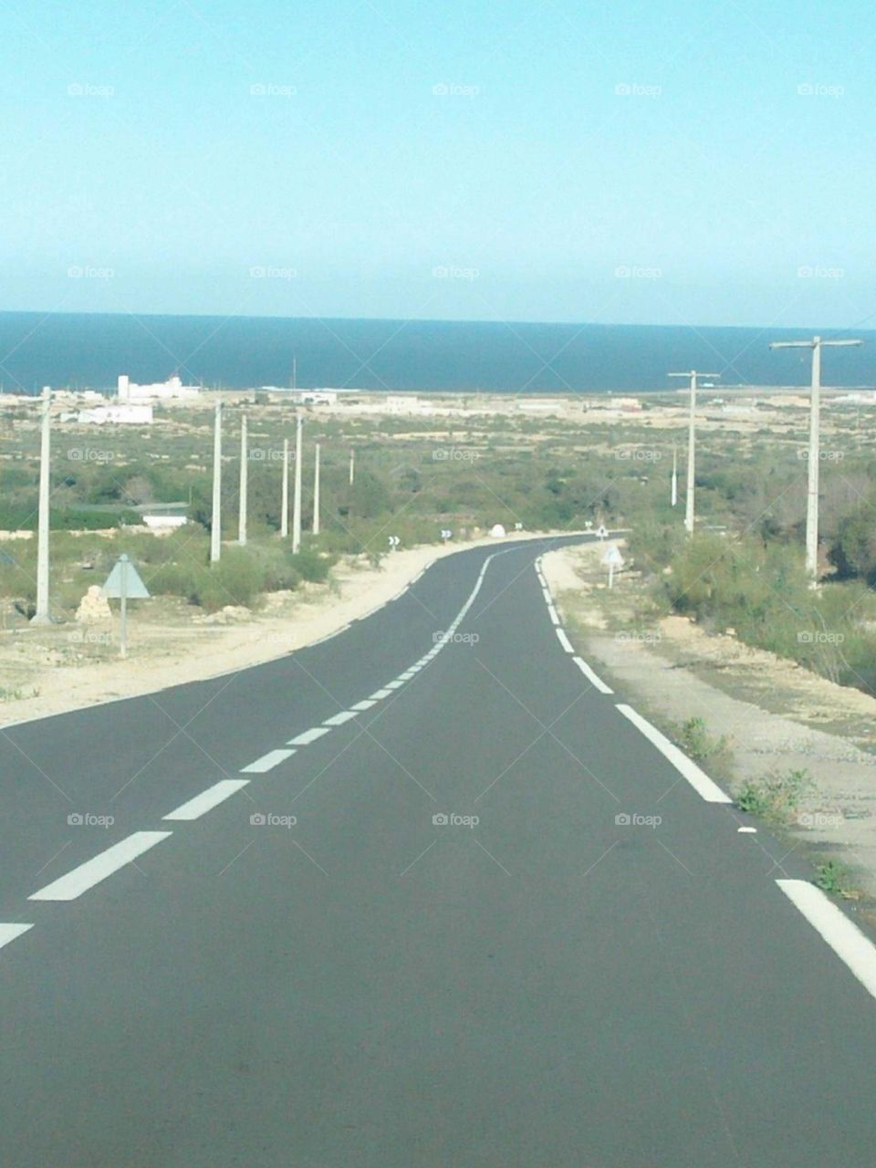 Beautiful road to sea.