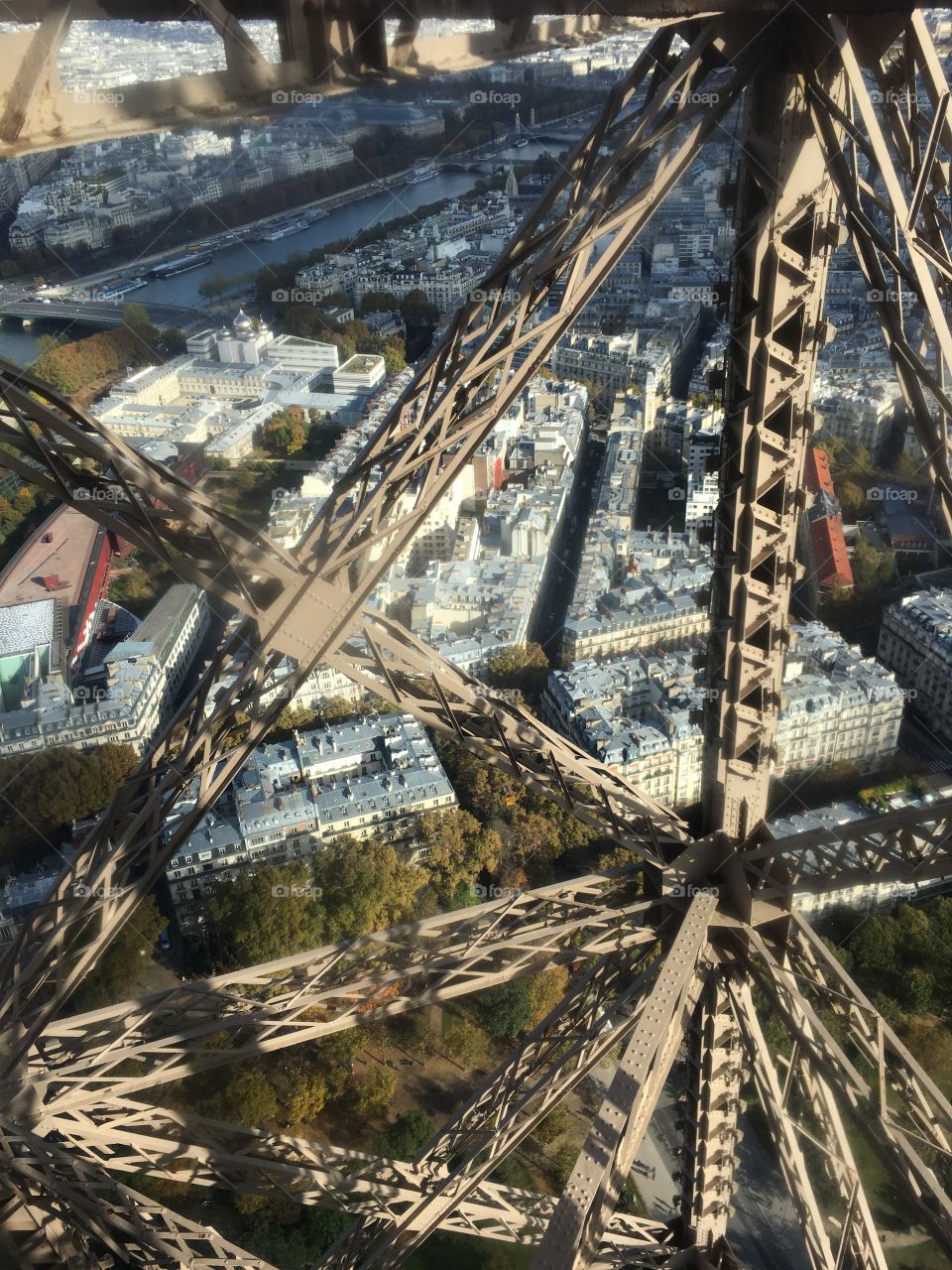 View from Eiffel tower elevator