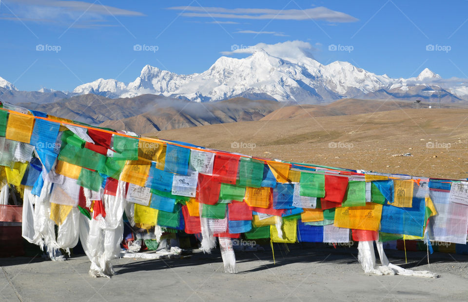 Prayers flags. Tibet 