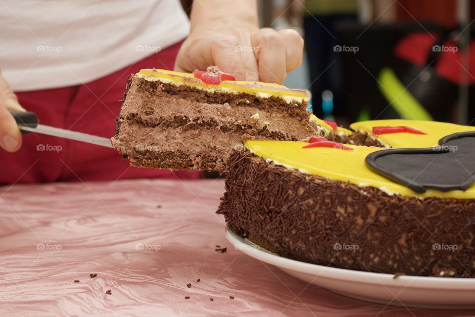 Close-up of chocolate cake