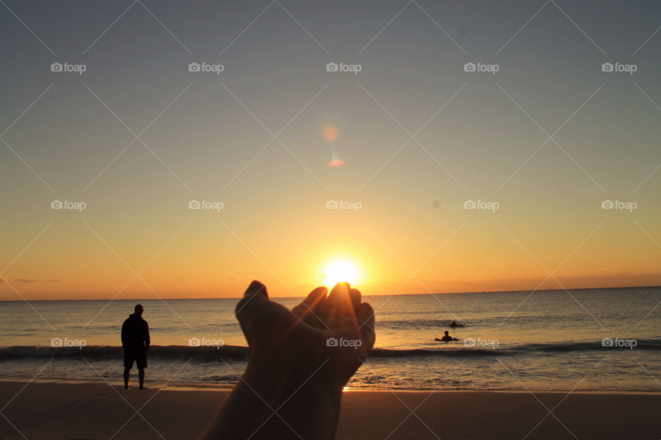 cancun beach ocean sunset by Elina