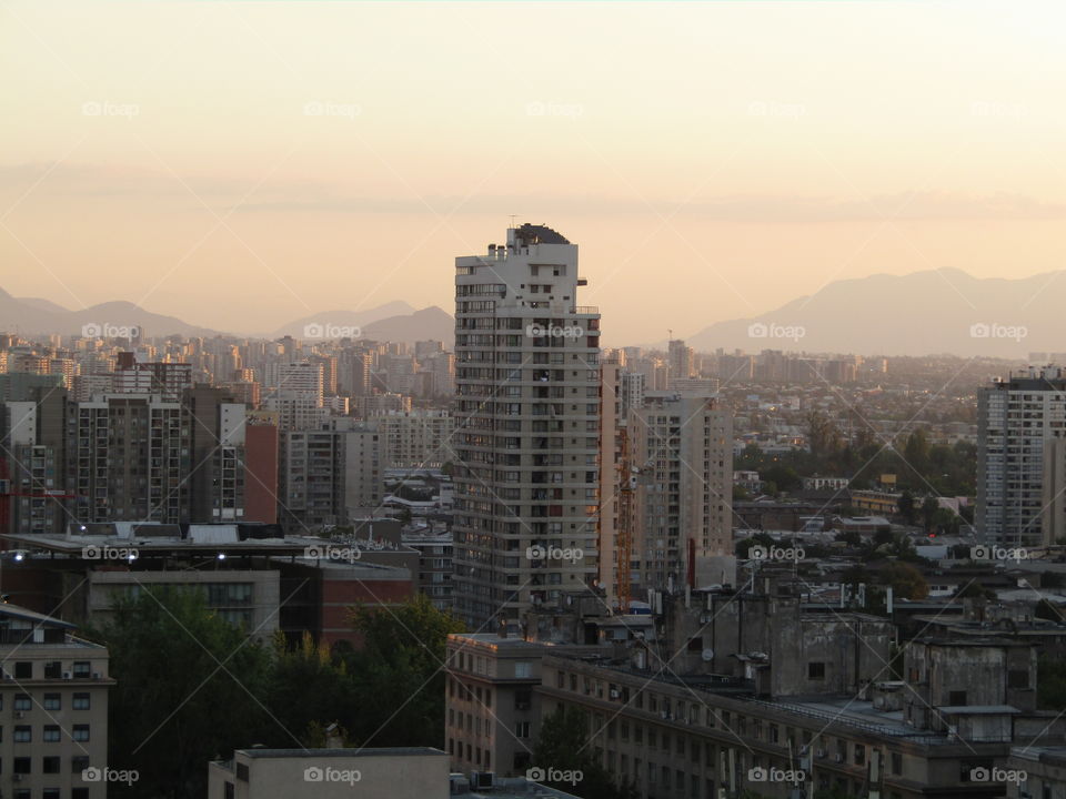 hermosa vista de la ciudad de Santiago Chile