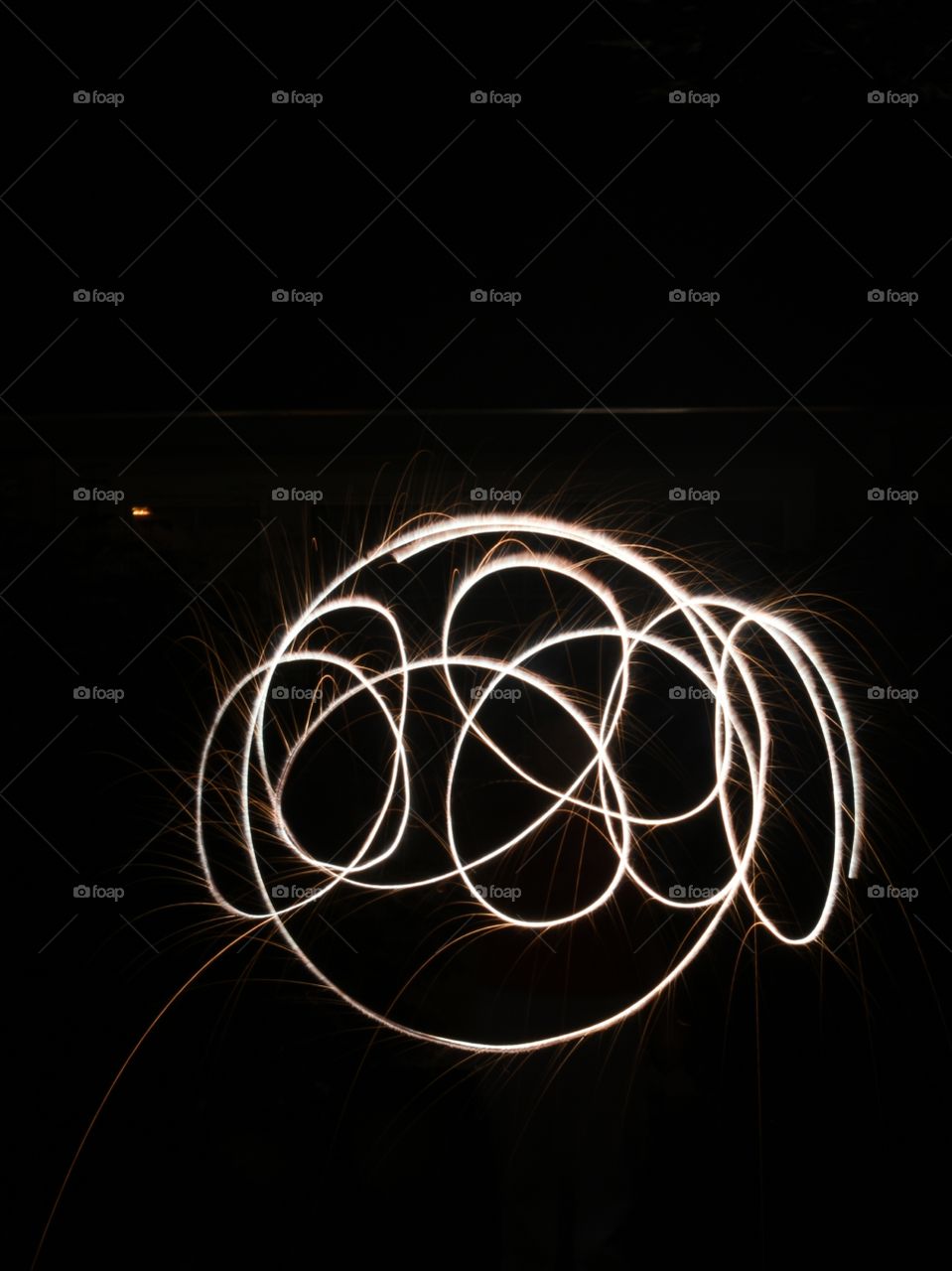 light painting with sparkler