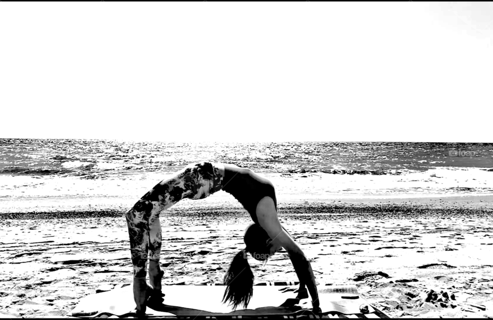 There is nothing more wonderful than yoga on the beach.