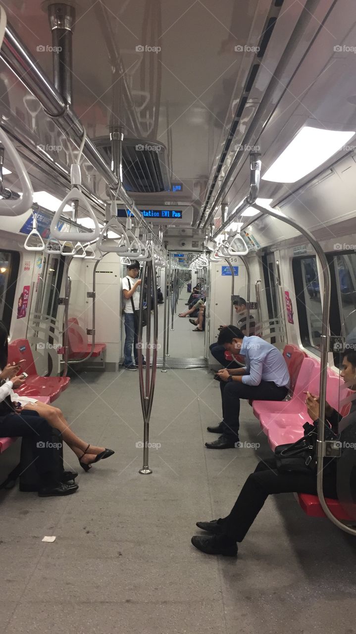 Endless grind on the subway, Singapore