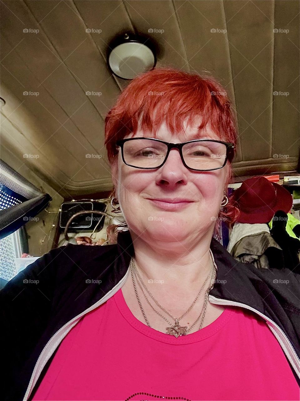 This is me, “Petra Schiller” a.k.a. “Maxine Firefox” aboard “Salvation”, the “28 ft 1969 Luhrs” cabin cruiser at “Newtown Creek” by the “Pulaski Bridge” in LIC, Queens that is home to myself and partner “Timothy Trespas”. 2024. Hypnotic Productions