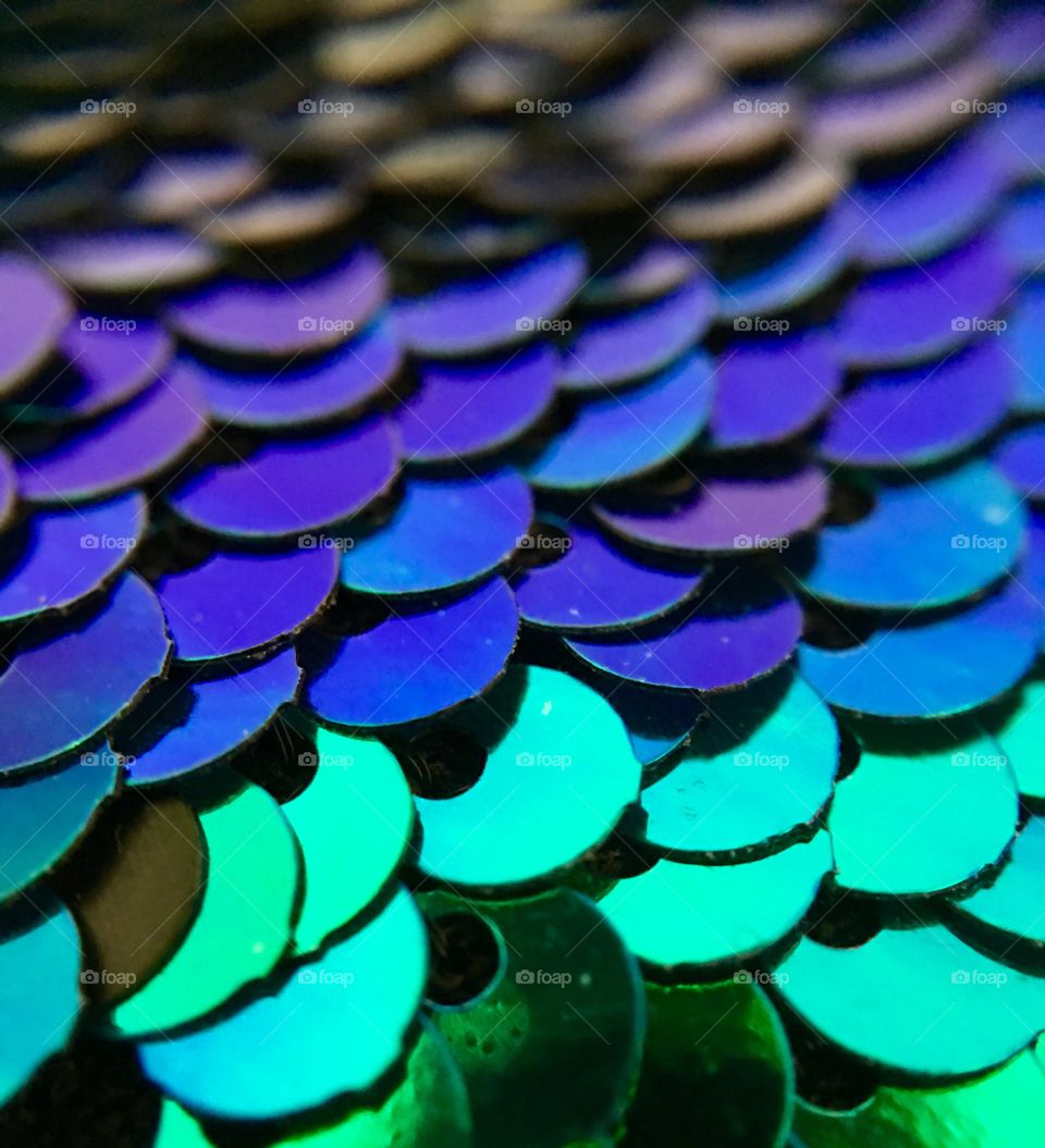 Mermaid sequin pillow in macro!