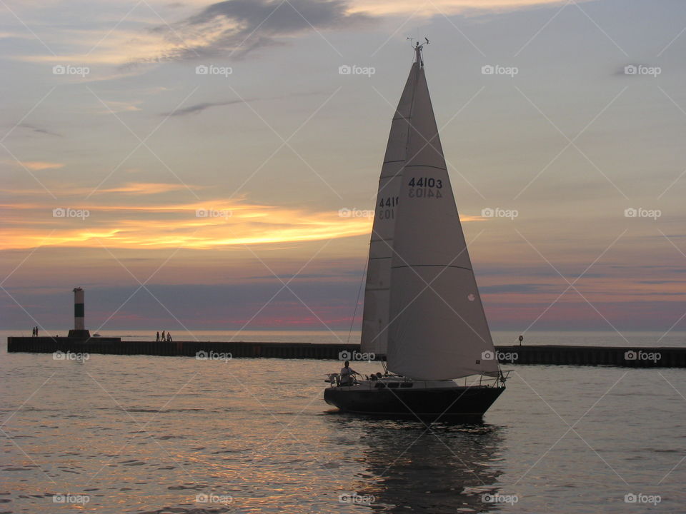 Sailboat in the water