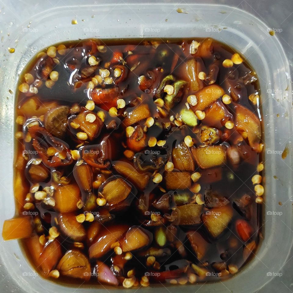 soy sauce as a complement to vegetable soup