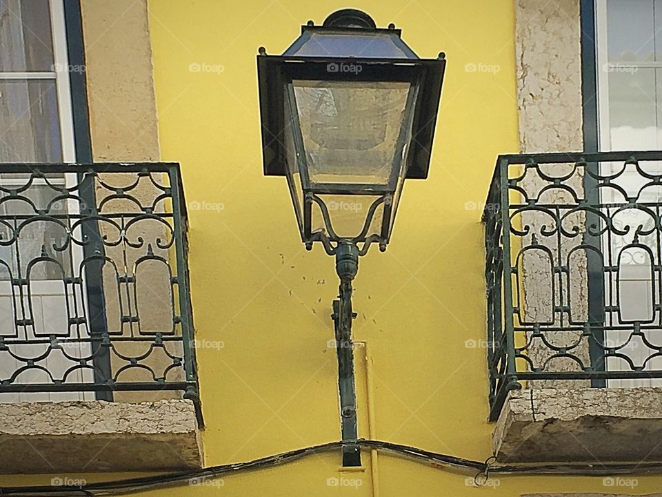 Street light and balconies 