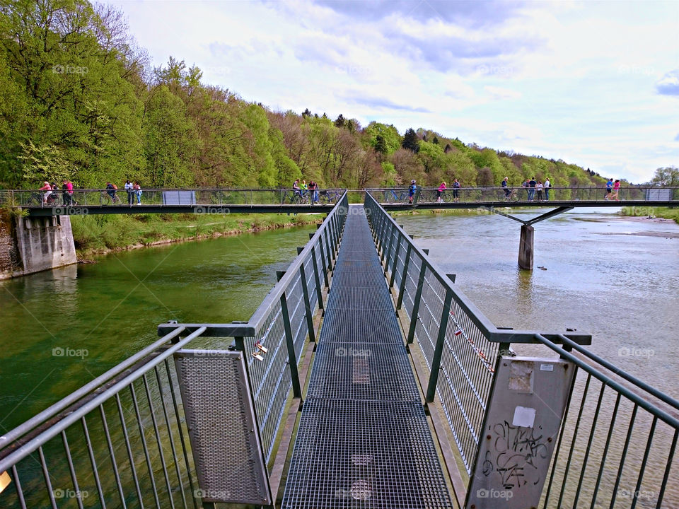 Isar river bridge 
