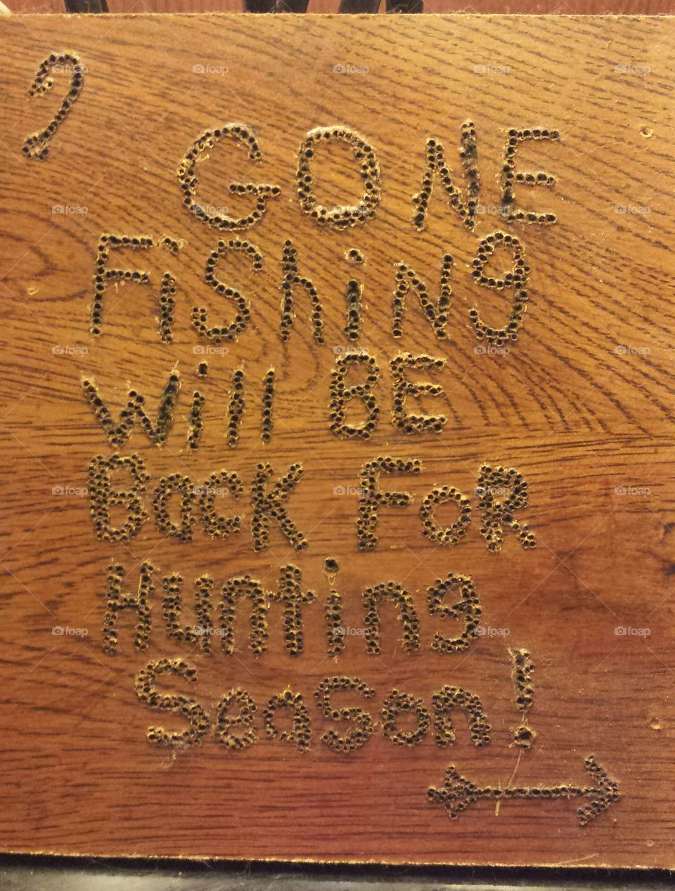 Crafts fishing sign