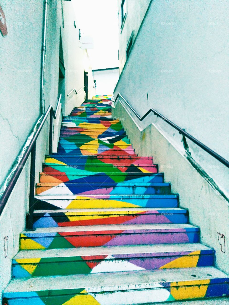 Coloured stairs, Águeda, Portugal