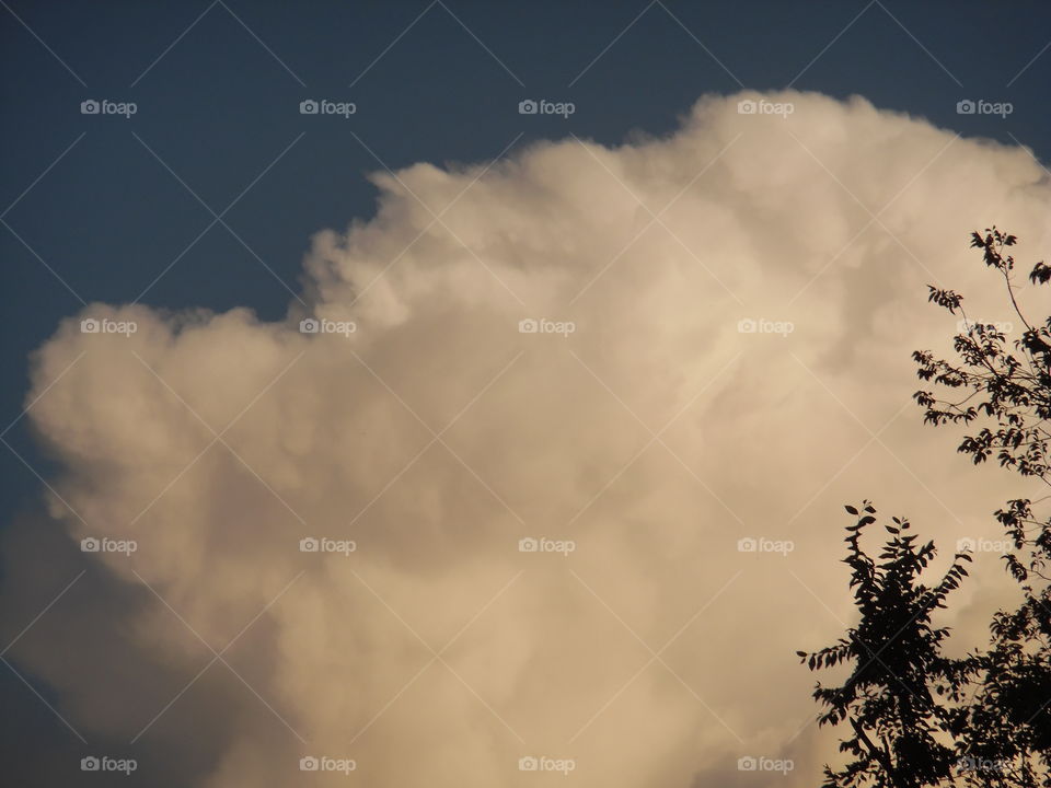 thunderstorm clouds in the distance