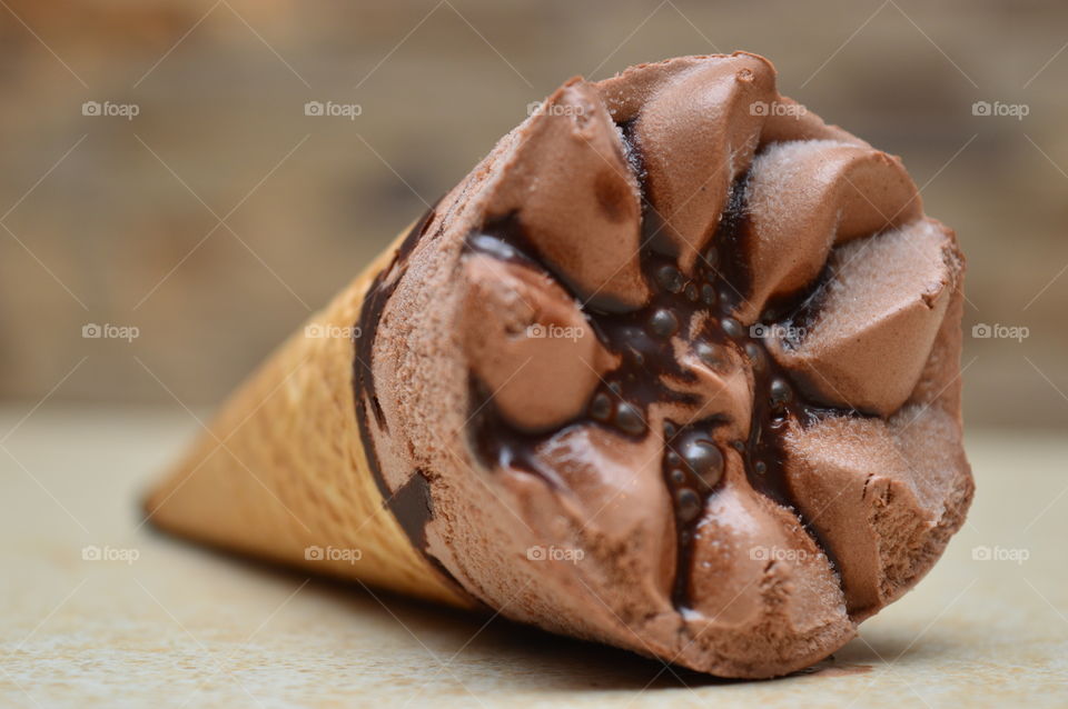 Close up of ice cream cone