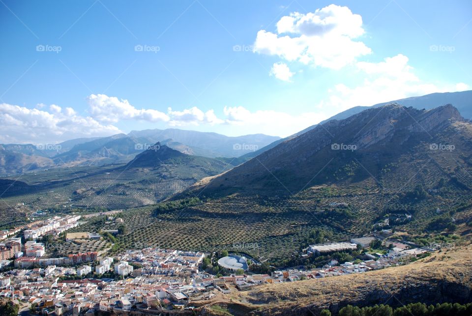 View over Jaen, Spain. 