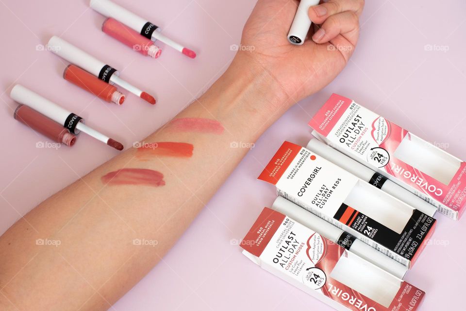 Testing lip tint colors