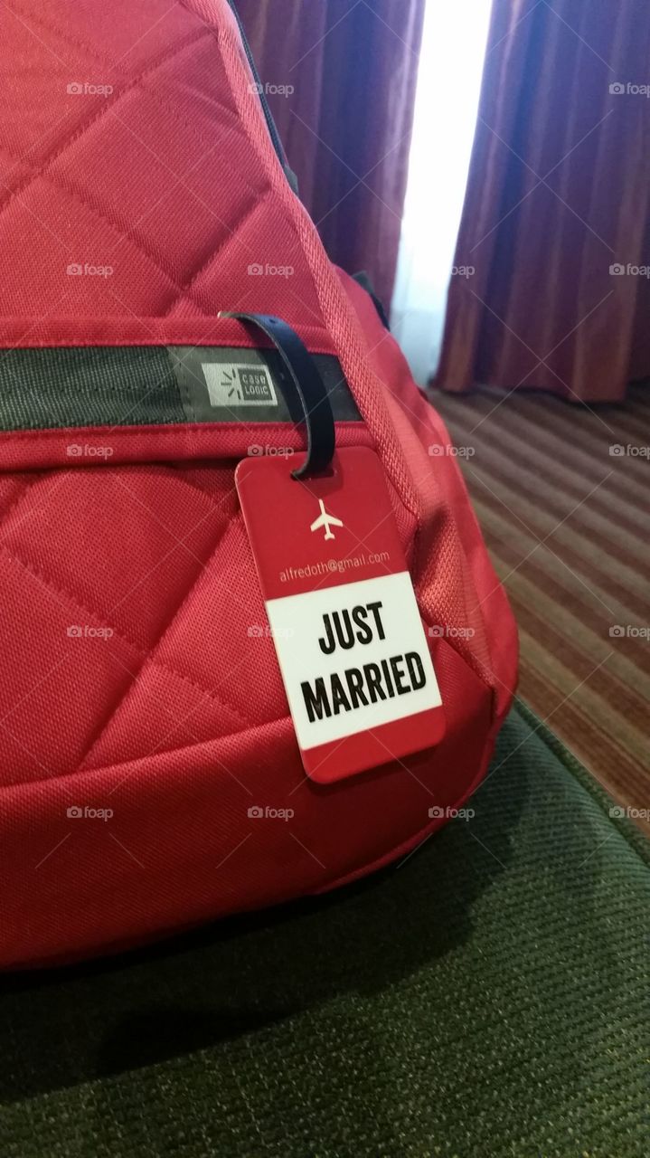 Just Married. Just Married Tags for Honeymoon