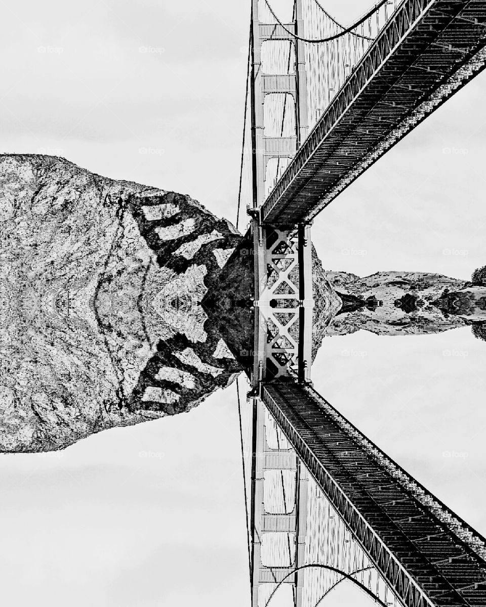 black and white Bridge architecture