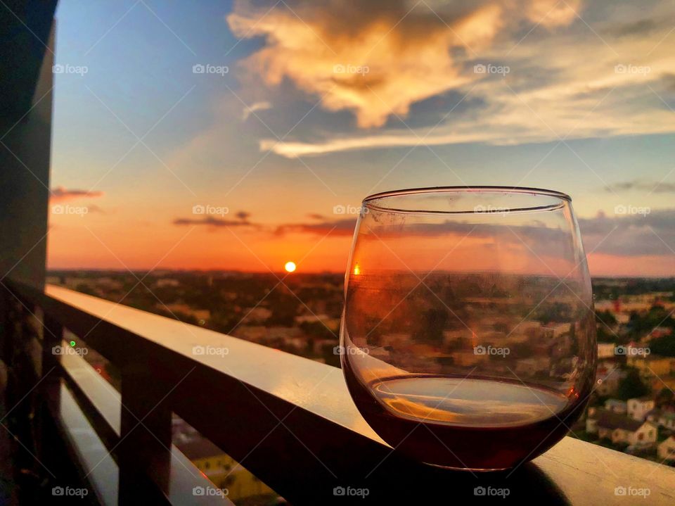 Every sunset is made complete with a glass of red