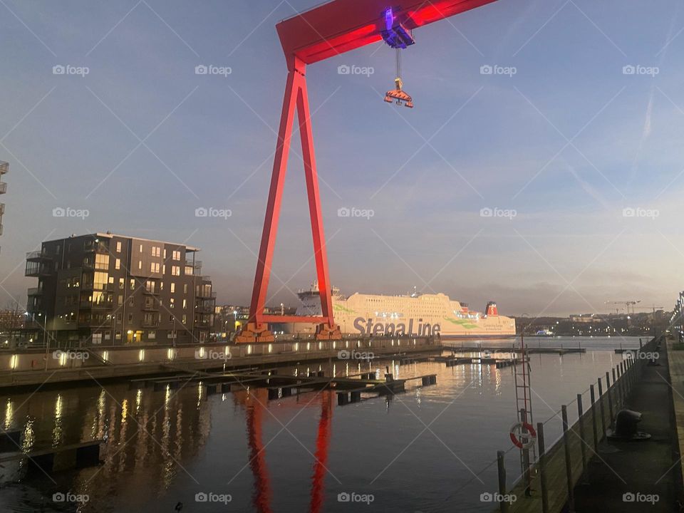 The port in Gothenburg