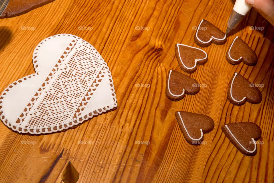Gingerbread hearth.