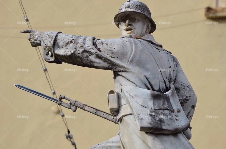 Italian soldier, memorial monument, Posta, Rieti