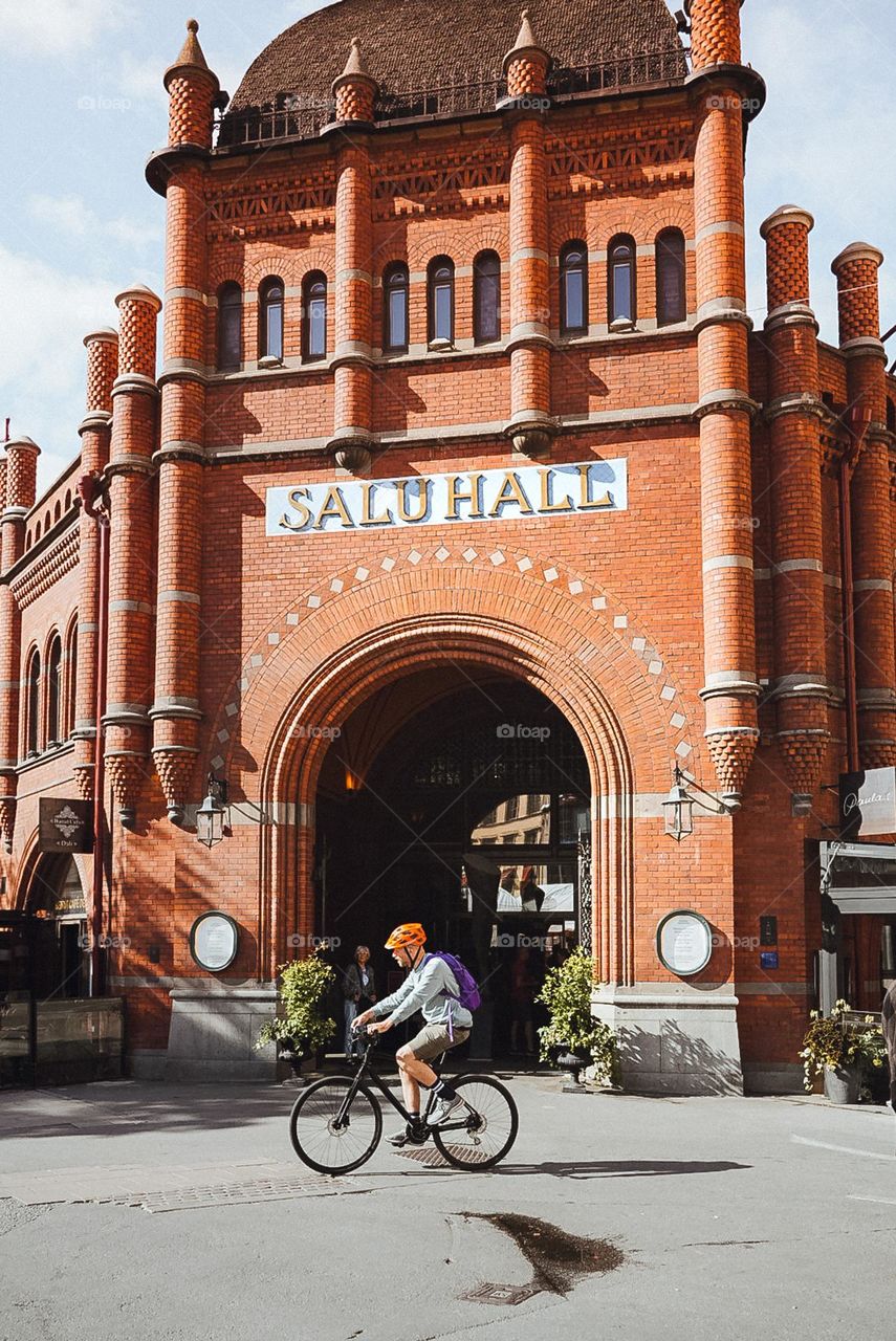 Cyclist in Stockholm