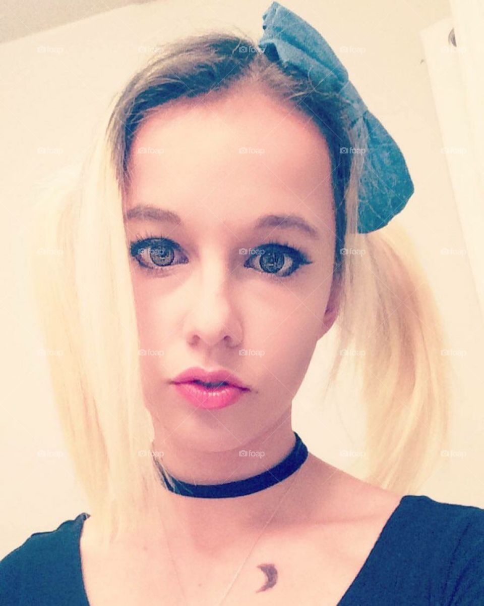 Blonde with pigtails 