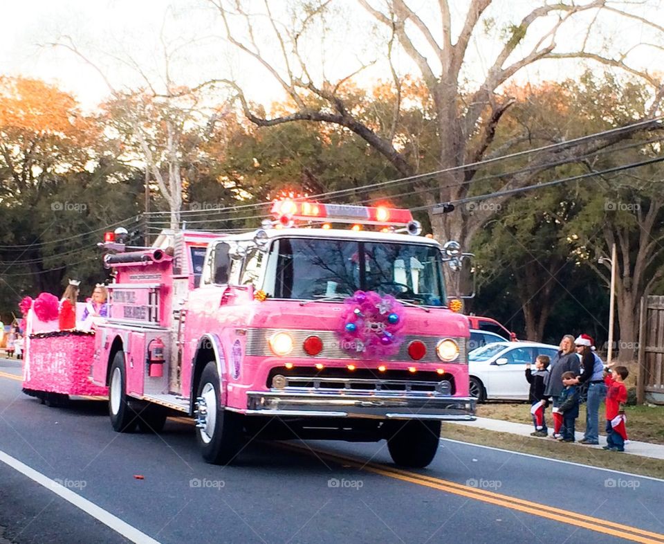 Pink fire engine 