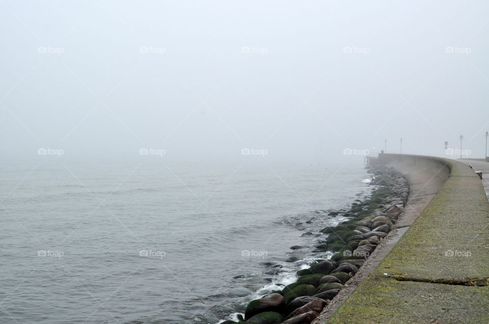 Water, Sea, Beach, Landscape, Fog