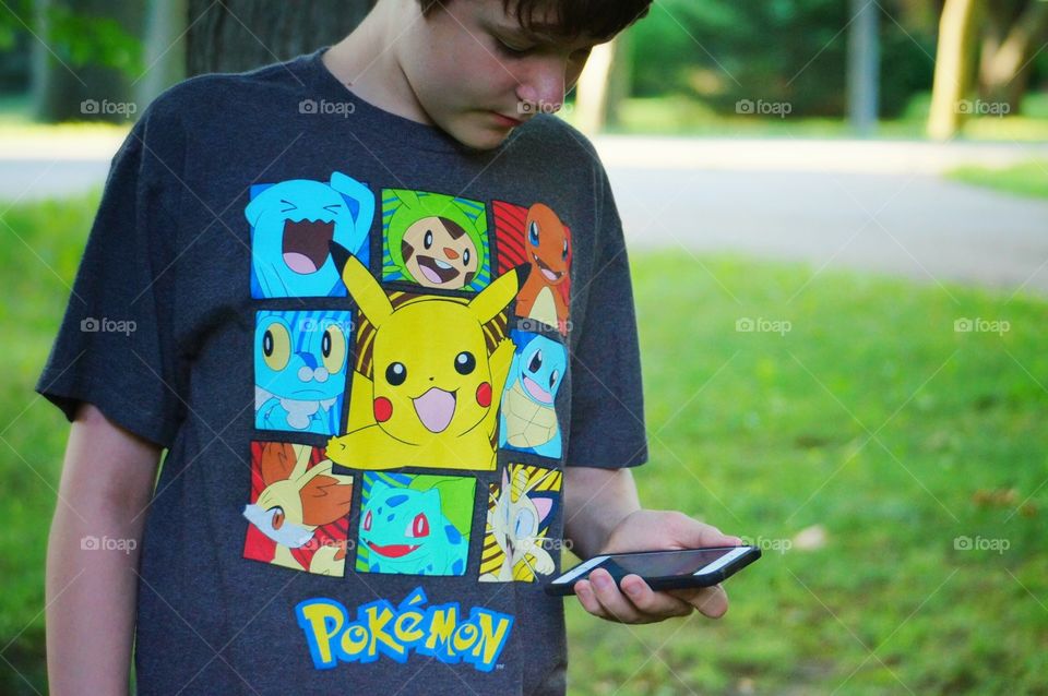 Playing Pokemon Go