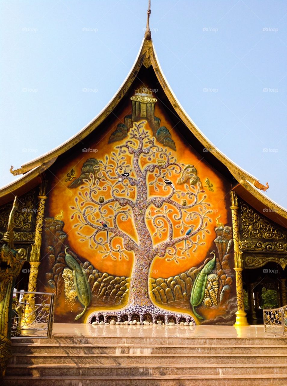 Temple Phuproud Sirindhorn District, Ubon Ratchathani, Thailand.