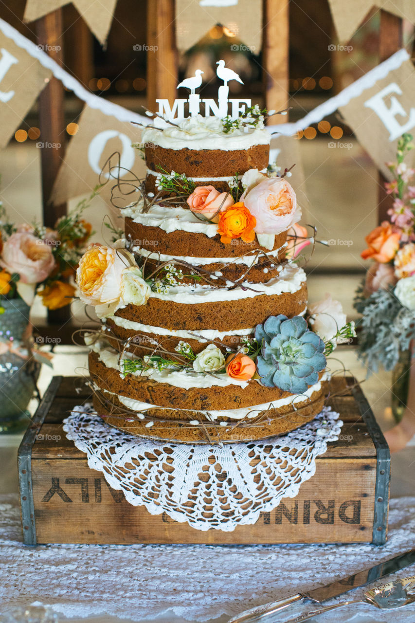 Chocolate chip cookie wedding cake 