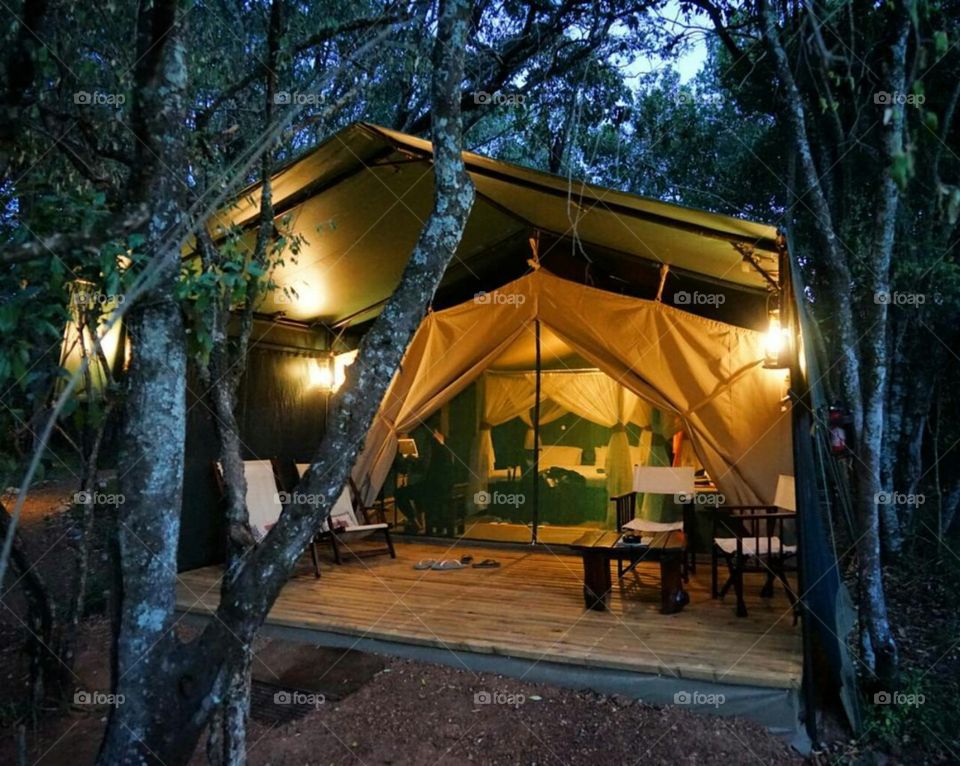 camping in the wild Kenya