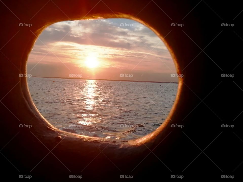 Sunrise, view from the ship