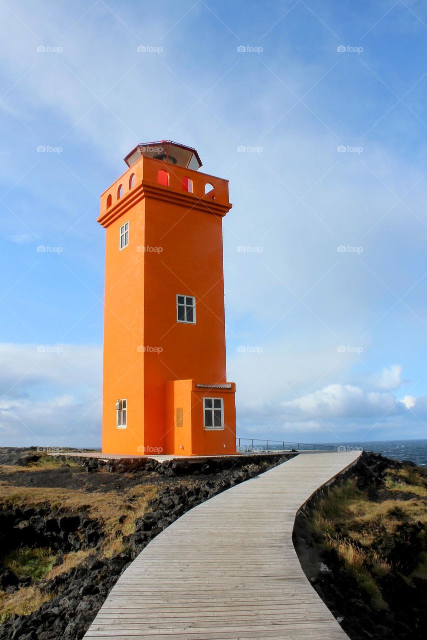 Orange lighthouse