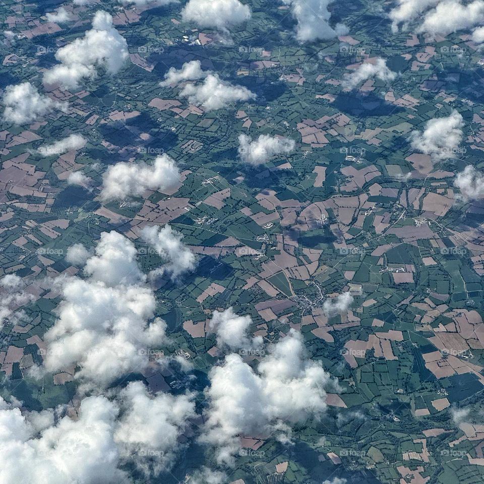Agricultural land seen from above