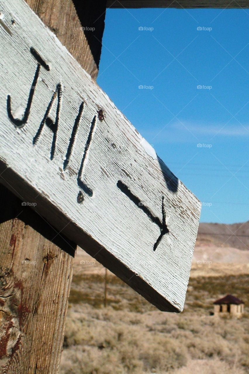 pathway to a ghost town mail cell in Death Valley