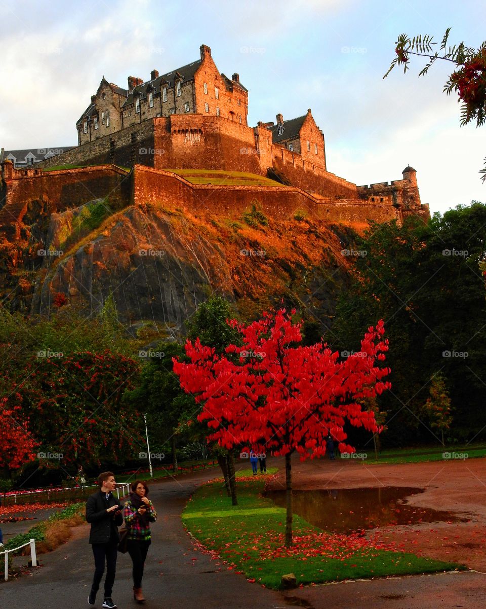 Edinburgh Castle in Autumn light