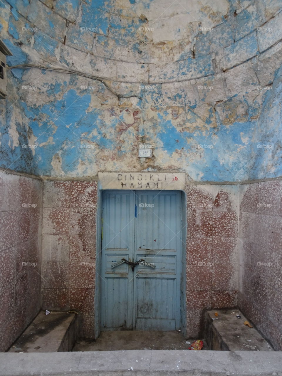 The door to an old Turkish hamami (bath house) in Sanliurfa, Eastern Turkey