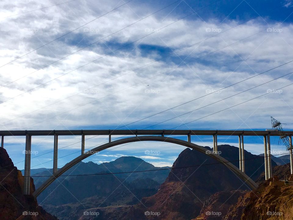 Bridge over mountain